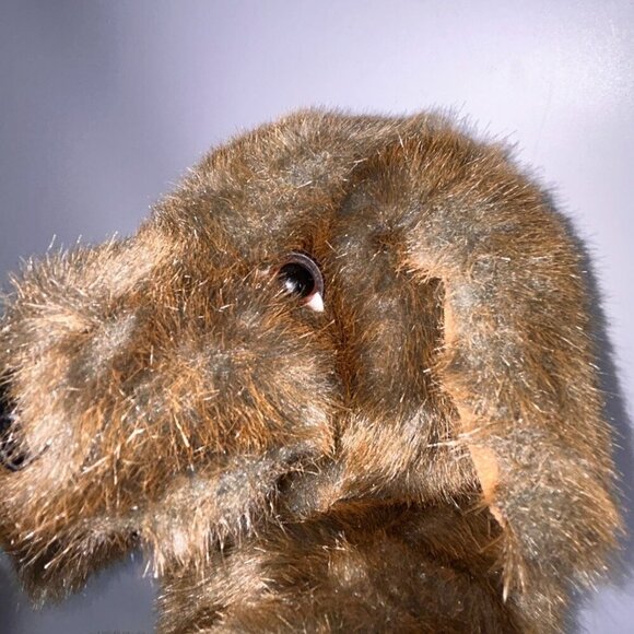 Folkmanis Hand Puppet Sitting Dog Brown Plush 14" with Back Pocket - Picture 2 of 15